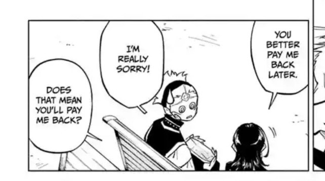 Moru looking embarrassed